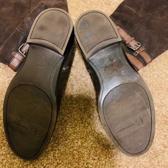 B. Makowsky Brown Leather riding boots Size 10 - Picture 7 of 16